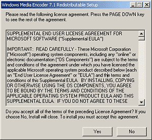 Windows Media Encoder support